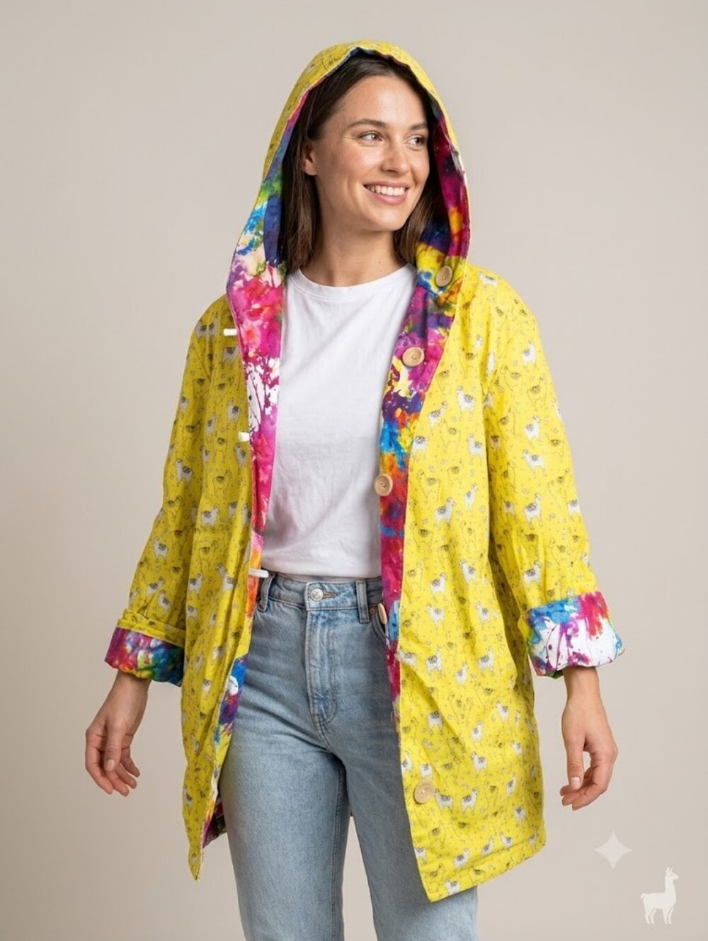Handmade OOAK Artisan Hooded Jacket Cottagecore Whimsical Dopamine Kidcore